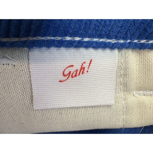 Lisa Says Gah women Dylan Corduroy Jean Pants sz 6 Cobalt Blue with Bows 28" ins - Picture 10 of 11